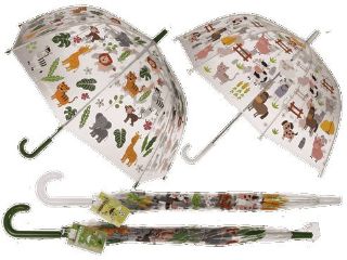 Obrázek z Deštník dětský průhledný zvířátka 72cm, 2dr 